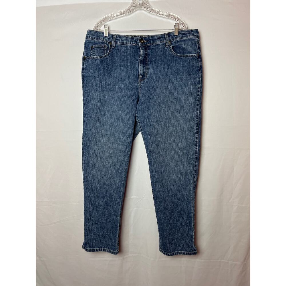 Classic Curvy Fit Straight Leg Jeans 20W Plus Denim Wash Bandolino Blu Mandie